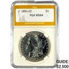 1891-CC Morgan Dollar PGA MS64 SILVER