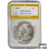 Image 1 : 1878 REV OF 79 Morgan Silver Dollar PGA MS63+
