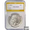 Image 1 : 1921 Peace Silver Dollar PGA MS64