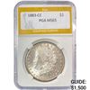 Image 1 : 1883-CC Morgan Silver Dollar PGA MS65