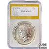 Image 1 : 1921 Peace Silver Dollar PGA MS65