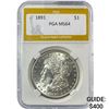 1891 Morgan Silver Dollar PGA MS64