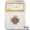 1863 Indian Head Cent PGA MS63