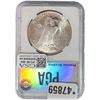 Image 2 : 1922 Peace Silver Dollar PGA MS64