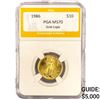 1986 $10 Gold Eagle PGA MS70