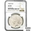 1923-D Peace Dollar NGC AU58