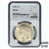 1935 Silver Peace Dollar NGC AU55