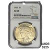 1935 Silver Peace Dollar NGC AU58