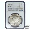 Image 1 : 1924-S Silver Peace Dollar NGC AU55