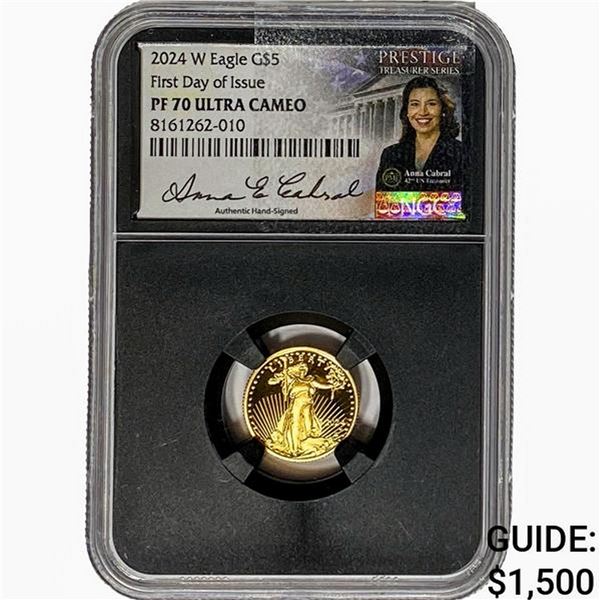 2024-W 1/10oz $5 Gold Eagle NGC PF70 UC