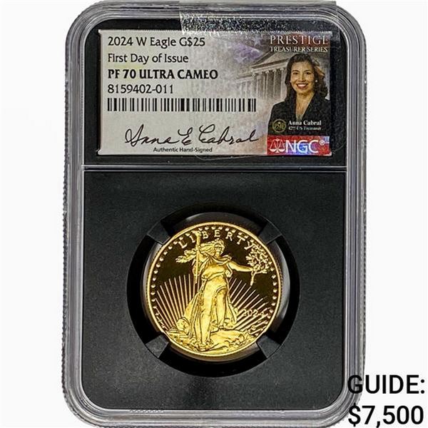 2024-W 1/2oz $25 Gold Eagle NGC PF70 UC