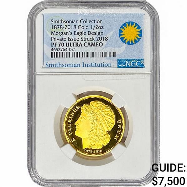 2018 1/2oz Gold Morgan Eagle NGC PF70