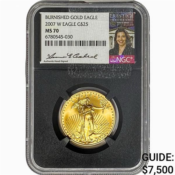 2007-W 1/2oz $25 Gold Eagle NGC MS70