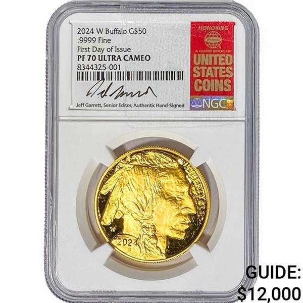 2024-W 1oz $50 Gold Buffalo NGC PF70 UC