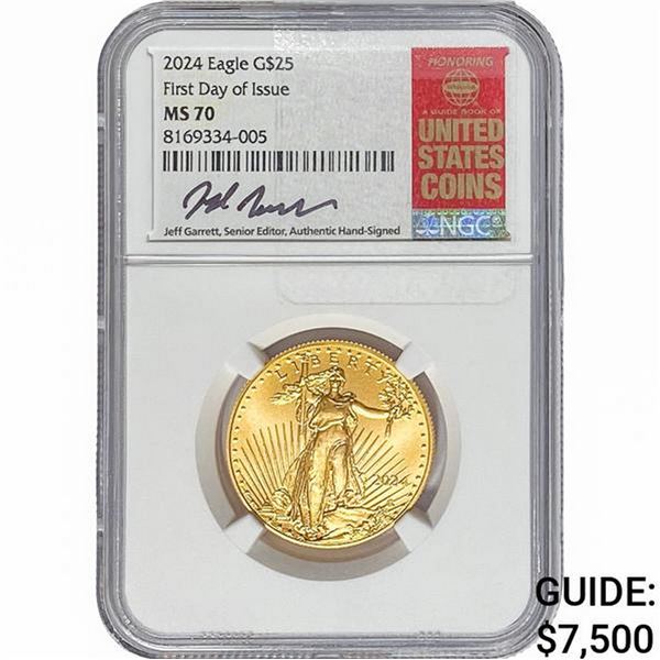 2024 1/2oz $25 Gold Eagle NGC MS70