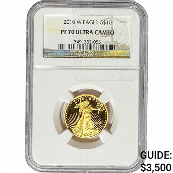 2010-W 1/4oz $10 Gold Eagle NGC PF70 UC