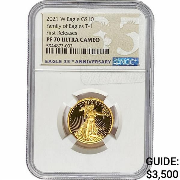 2021-W 1/4oz $10 Gold Eagle NGC PF70 UC