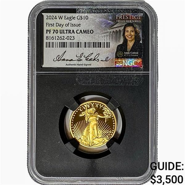 2024-W 1/4oz $10 Gold Eagle NGC PF70 UC