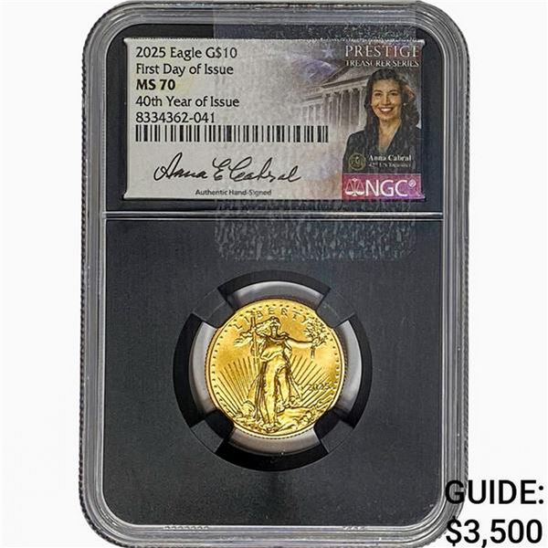 2025 1/4oz $10 Gold Eagle NGC MS70