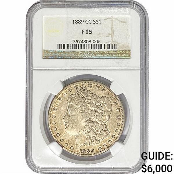 1889-CC Morgan Silver Dollar NGC F15
