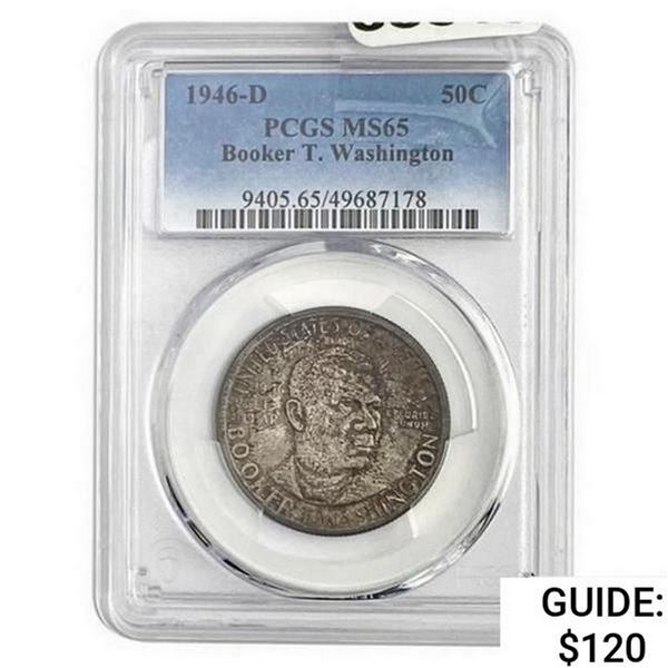 1946-D Booker T Half Dollar PCGS MS65
