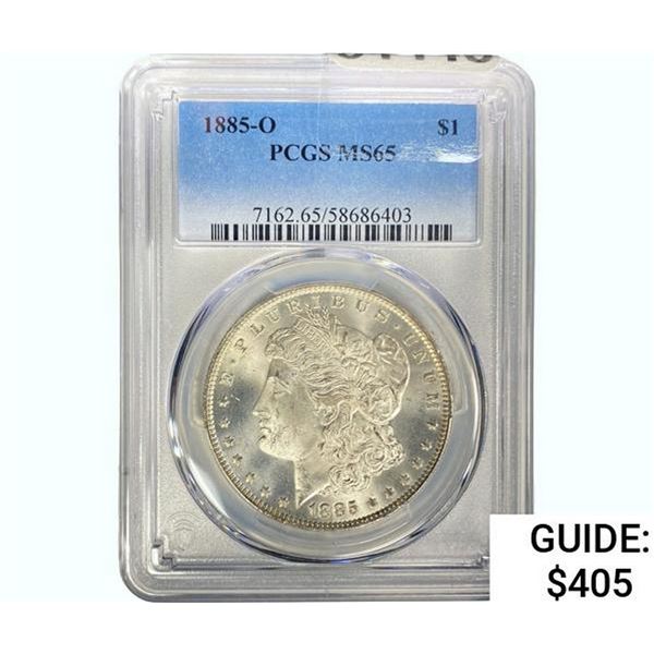 1885-O Morgan Silver Dollar  MS65