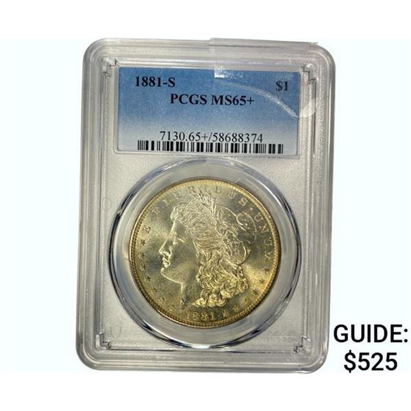 1881-S Morgan Silver Dollar  MS65+