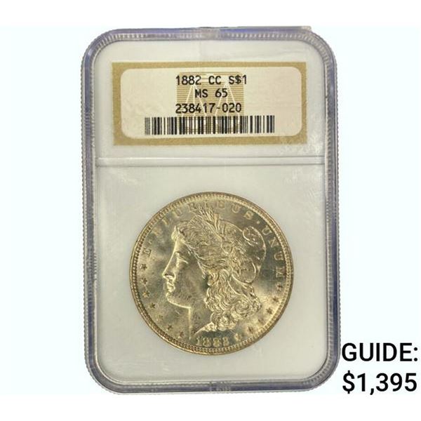 1882-CC Morgan Silver Dollar  MS65