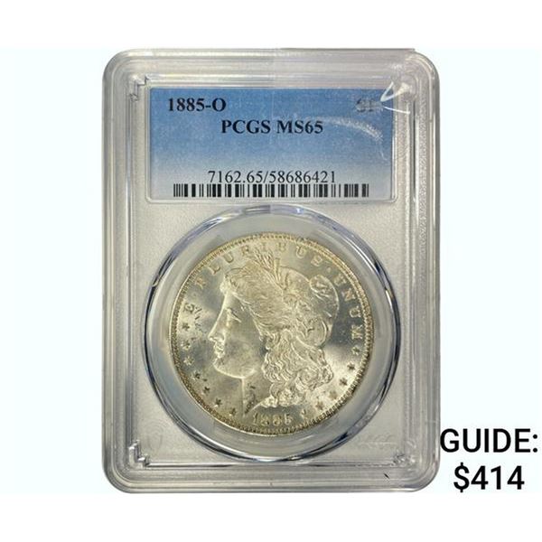 1885-O Morgan Silver Dollar  MS65