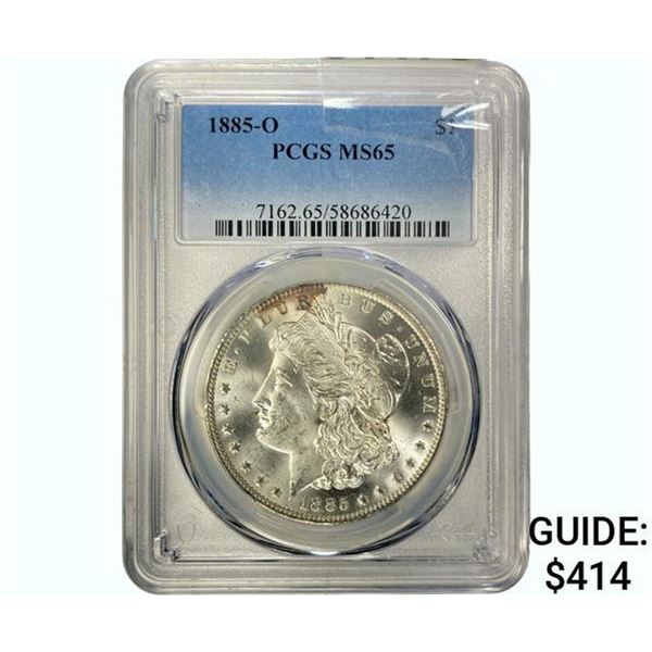 1885-O Morgan Silver Dollar  MS65