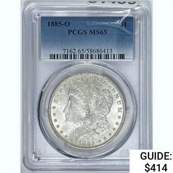 1885-O Morgan Silver Dollar  MS65