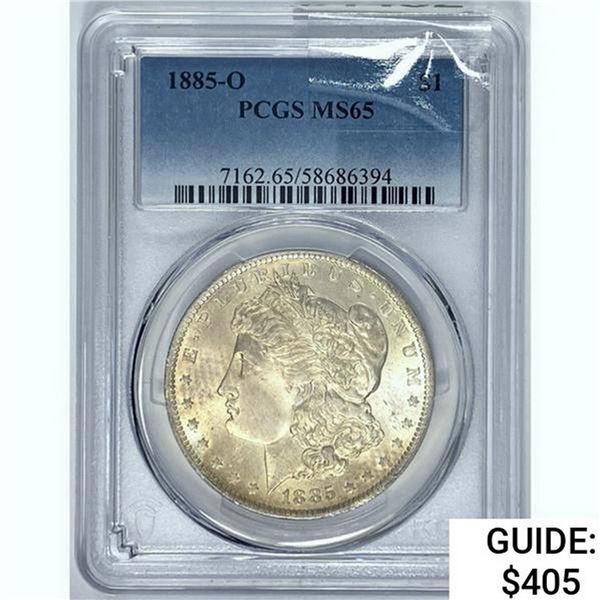 1885-O Morgan Silver Dollar  MS65