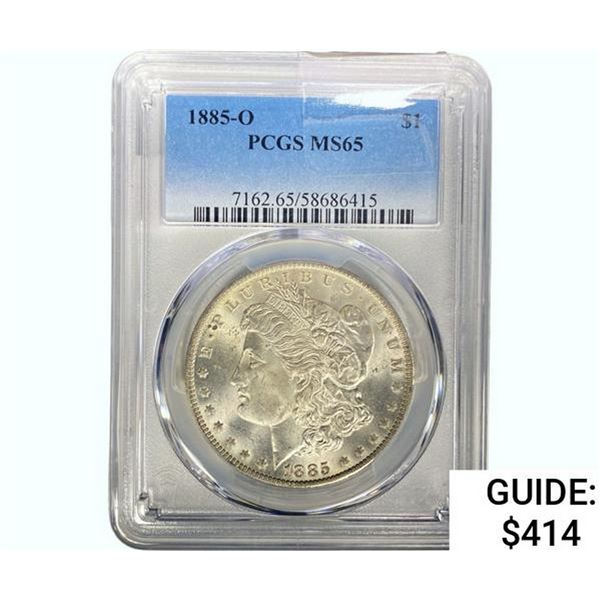 1885-O Morgan Silver Dollar  MS65