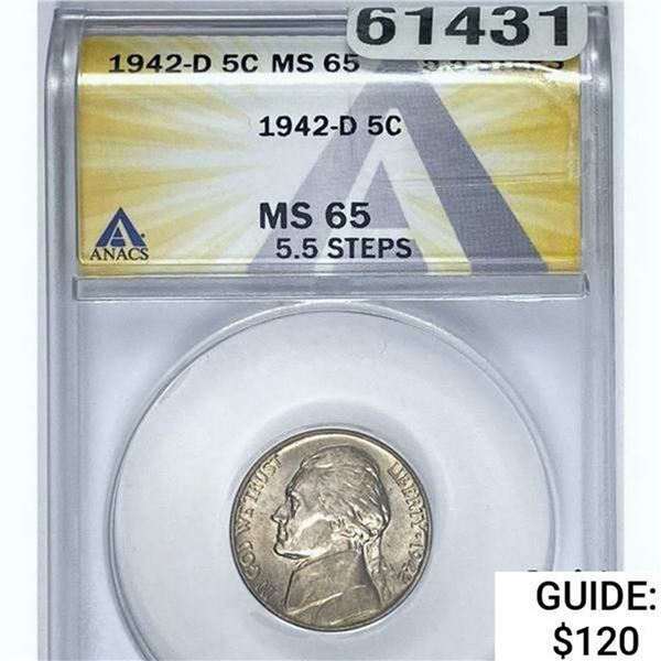 1942-D Jefferson Nickel  MS65