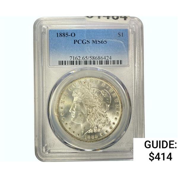 1885-O Morgan Silver Dollar  MS65
