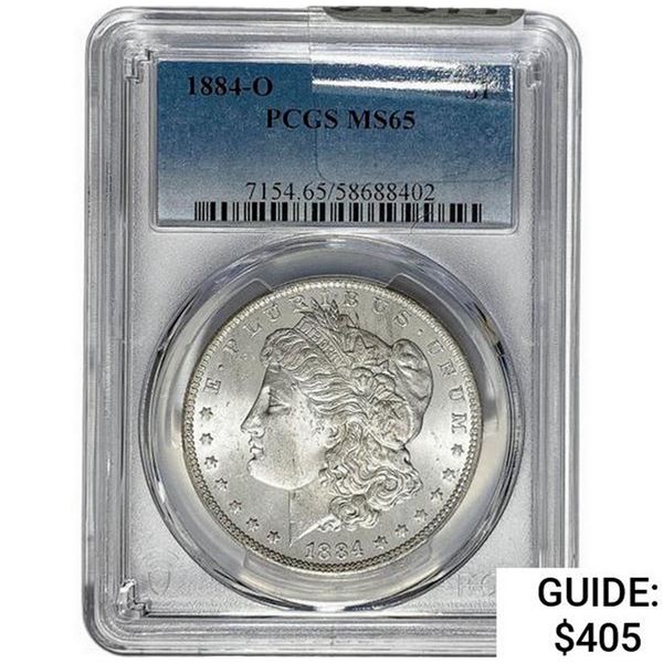 1884-O Morgan Silver Dollar  MS65