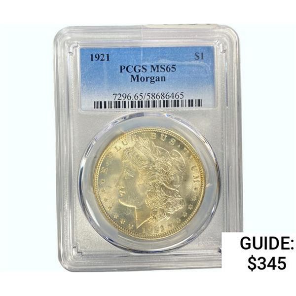 1921 Morgan Silver Dollar  MS65