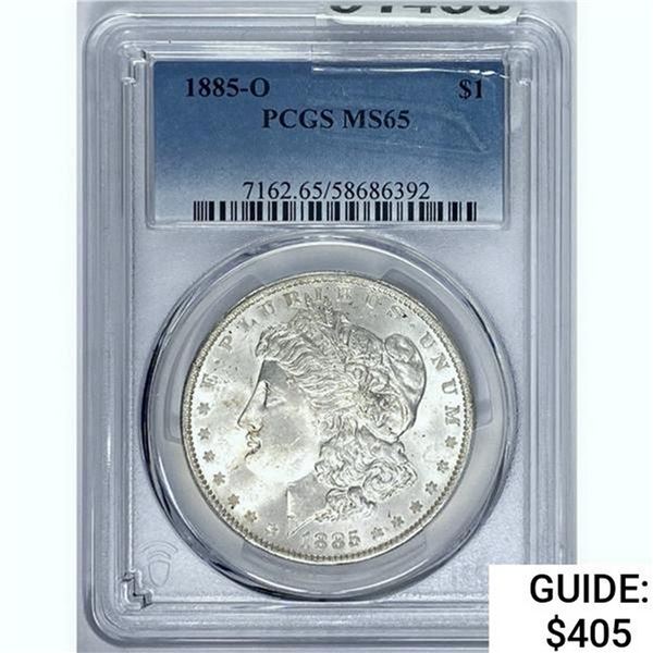 1885-O Morgan Silver Dollar  MS65