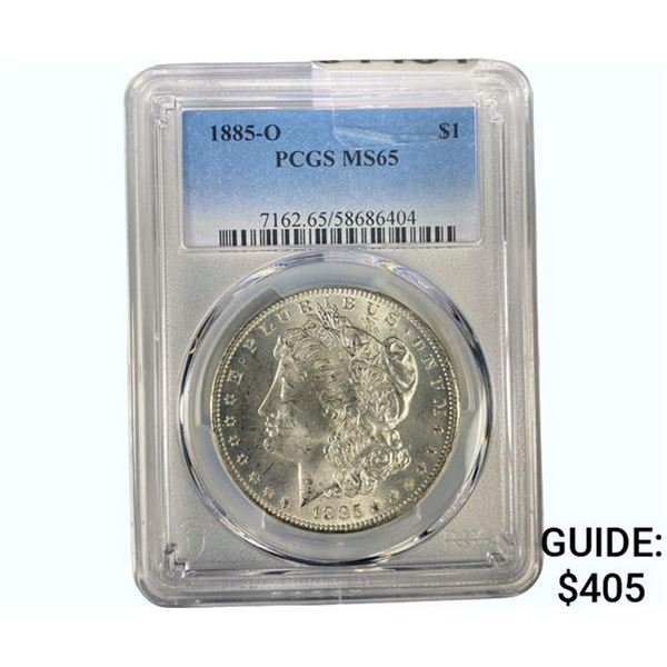 1885-O Morgan Silver Dollar  MS65