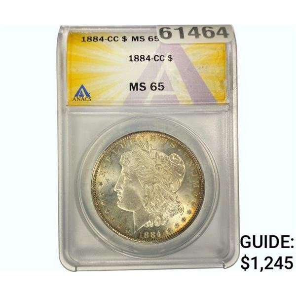 1884-CC Morgan Silver Dollar  MS65