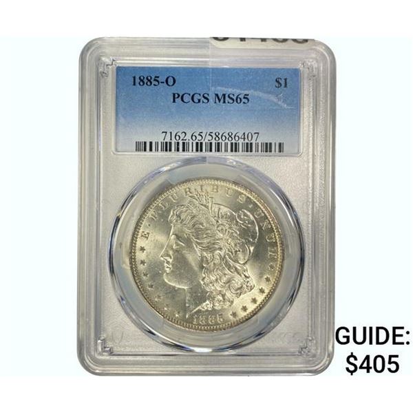1885-O Morgan Silver Dollar  MS65