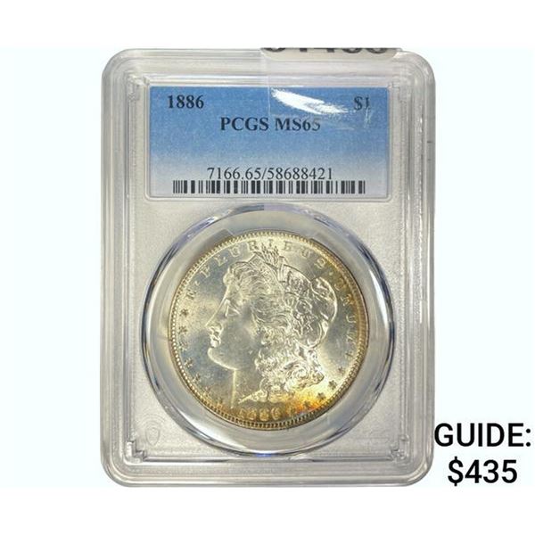 1886 Morgan Silver Dollar  MS65