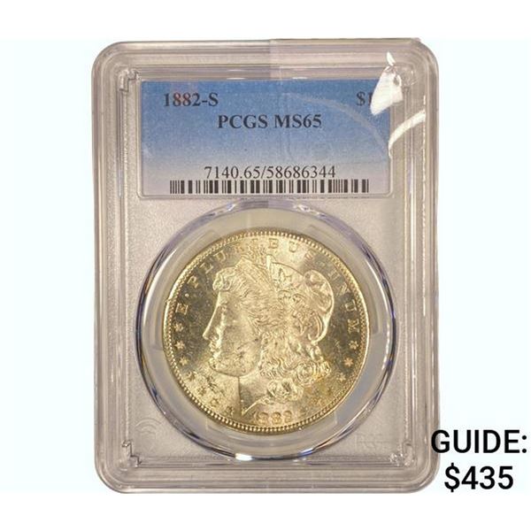 1882-S Morgan Silver Dollar  MS65