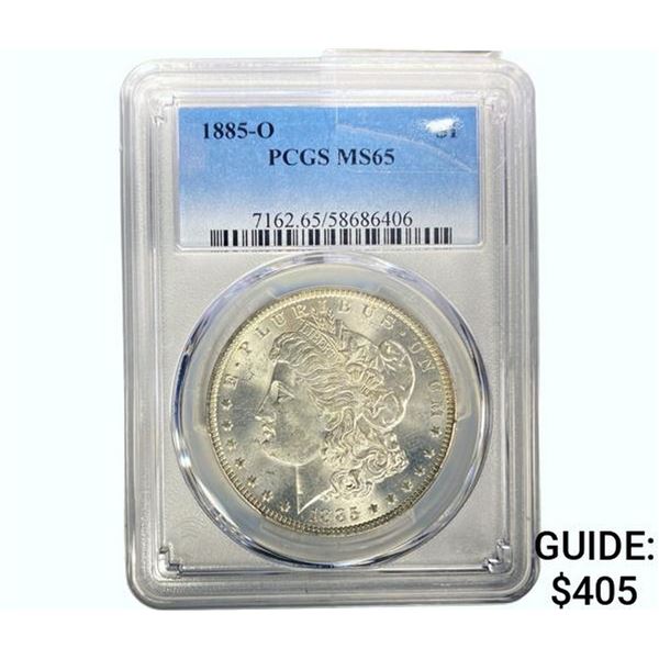 1885-O Morgan Silver Dollar  MS65