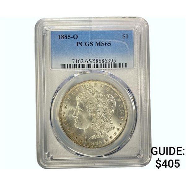 1885-O Morgan Silver Dollar  MS65