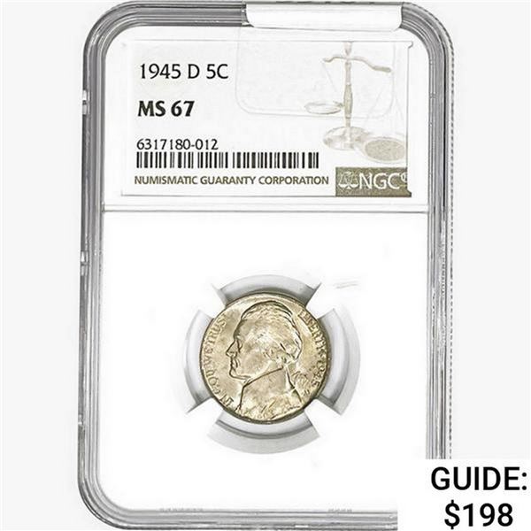 1945-D Jefferson Nickel NGC MS67