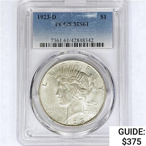 1923-D Silver Peace Dollar PCGS MS61