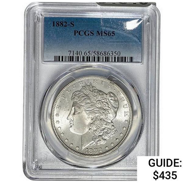1882-S Morgan Silver Dollar  MS65