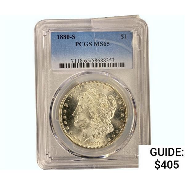 1880-S Morgan Silver Dollar  MS65