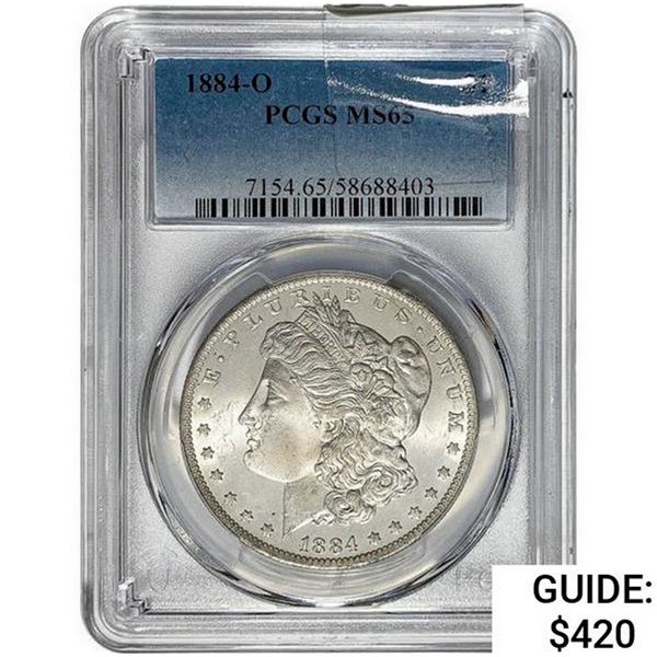1884-O Morgan Silver Dollar  MS65